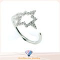 Joyería linda hermosa cristalina del anillo de la estrella del regalo AAA CZ de la muchacha del encanto de la manera de la plata esterlina del precio de fábrica 925 (R10315)